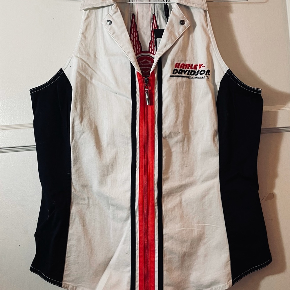 Harley Davidson NWT Zip up Tank Vest Large